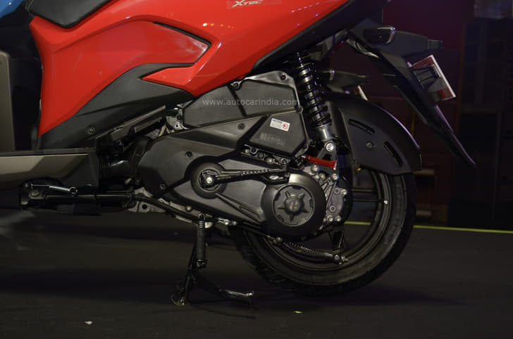 The Xoom features the same engine as other 110cc Hero scooters but has a tweaked chassis and an all-new suspension setup.
